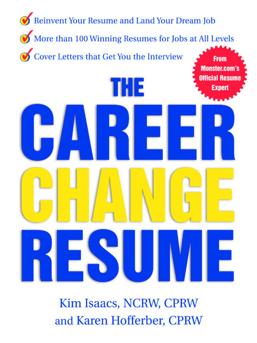 Title details for The Career Change Resume by Karen Hofferber - Wait list